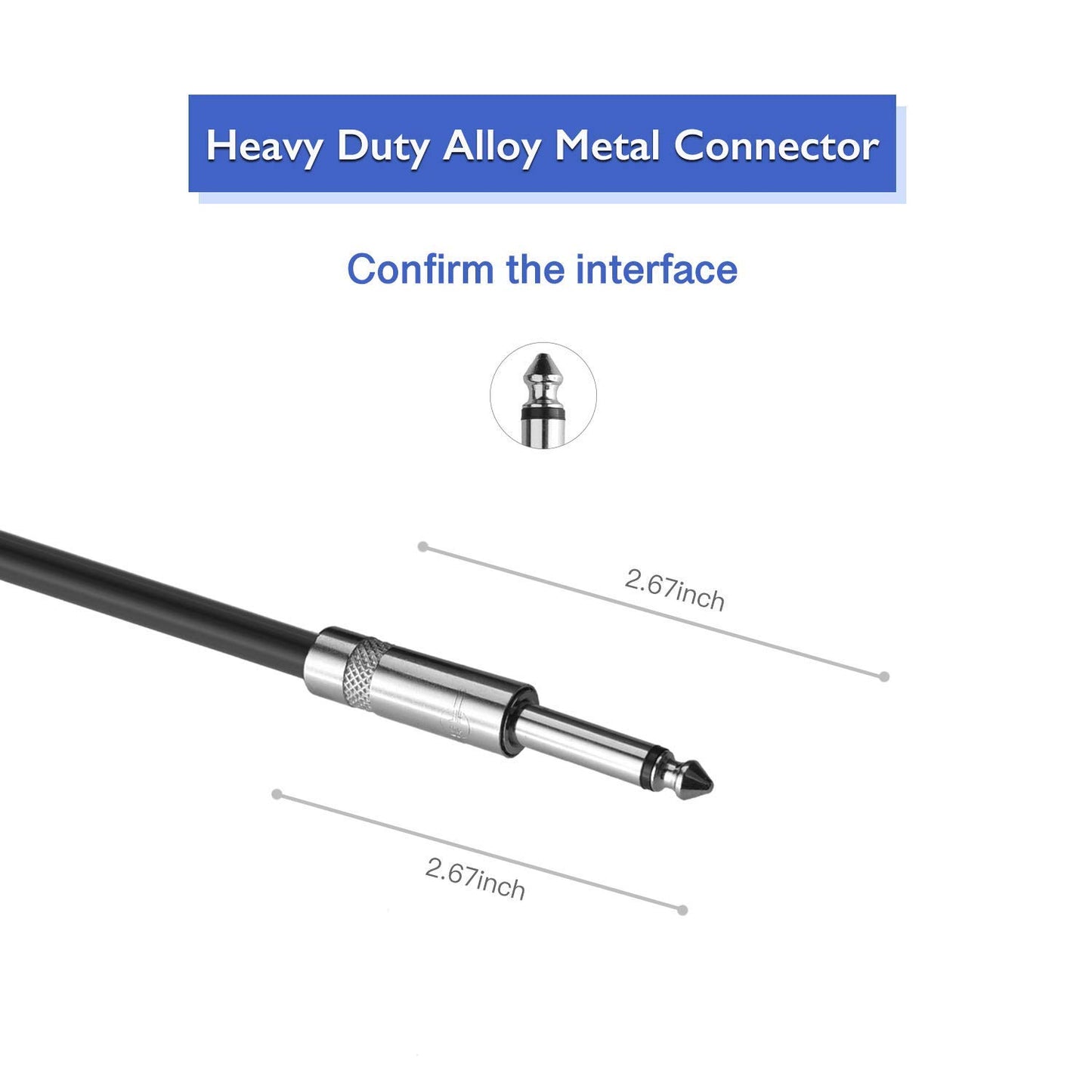 2Pack 200 Ft 1/4" to 1/4" Speaker Cables, True 12AWG Patch Cords, 1/4 Male Inch DJ/PA Audio Speaker Cable 12 Gauge Wire.