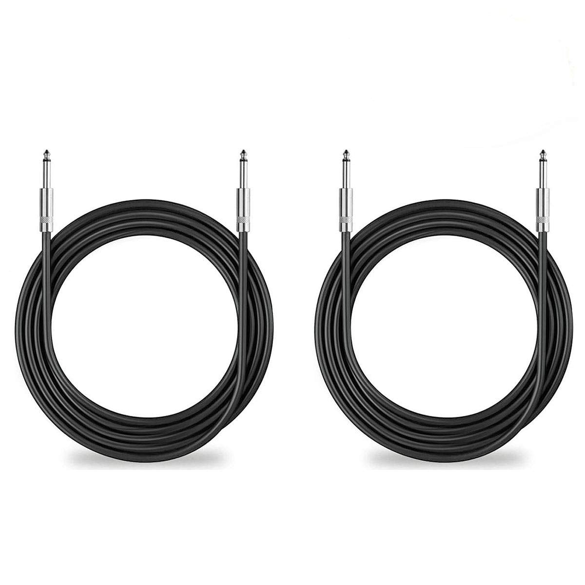 2Pack 200 Ft 1/4" to 1/4" Speaker Cables, True 12AWG Patch Cords, 1/4 Male Inch DJ/PA Audio Speaker Cable 12 Gauge Wire.